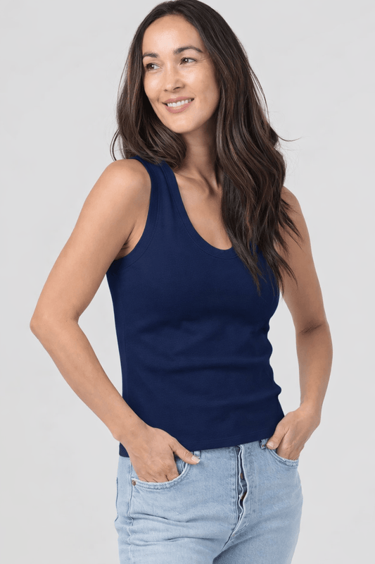 Lola P. Tanks Ribbed Scoop Neck Fitted Tank - Multiple Colors 10867166 Ribbed Scoop Neck Fitted Tank - Multiple Colors