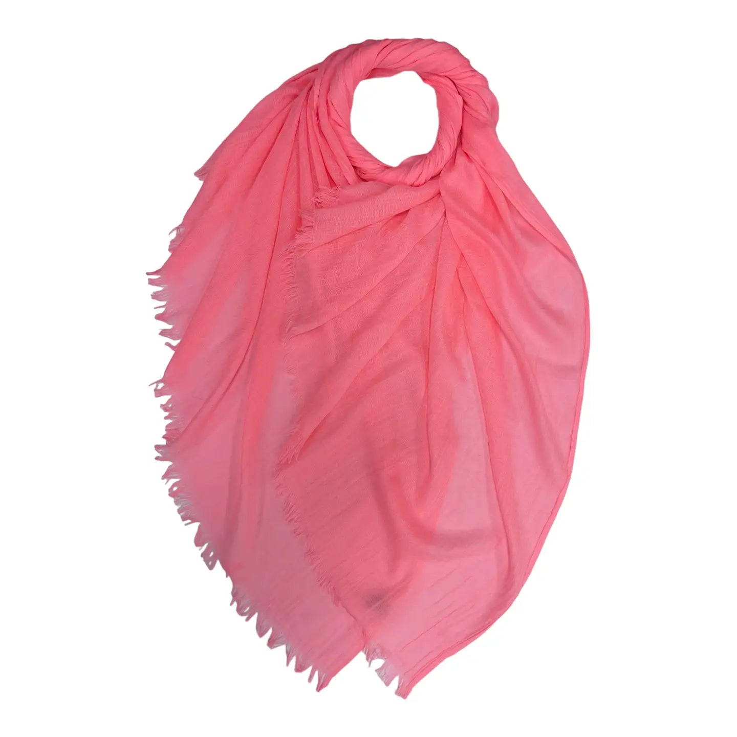 London Scarves Solid Fringe Lightweight Scarf - Multiple Colors