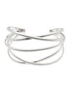 Metal Criss Cross Bracelet - Multiple Colors