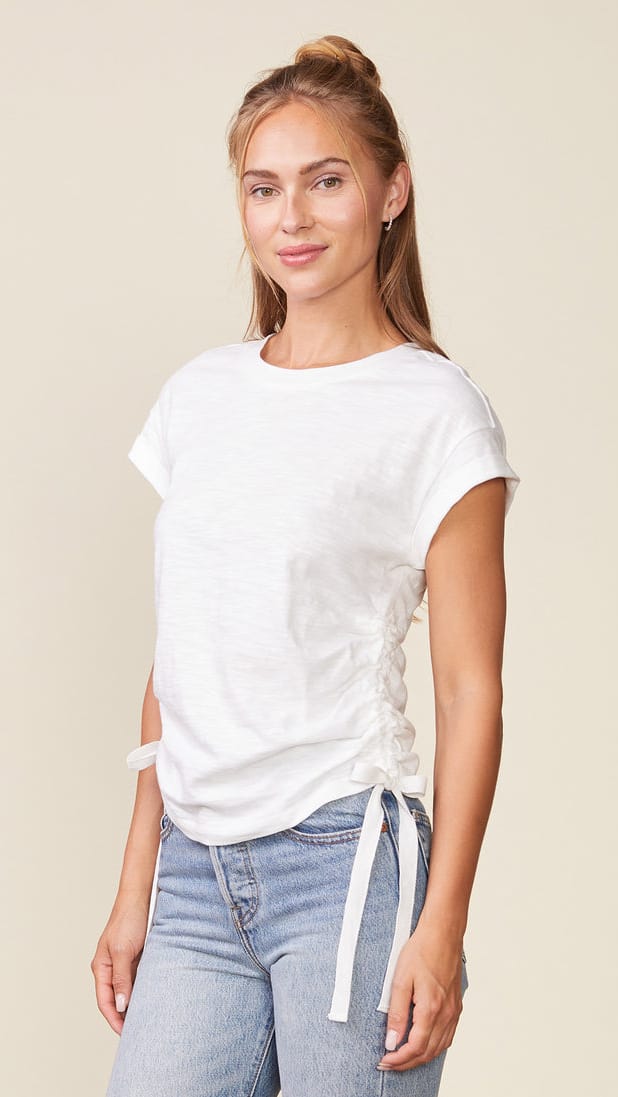 Anthem Mod Stage Apparel Tees Anthem Dylan Slub Side Tie Top Anthem Dylan Slub Side Tie Top