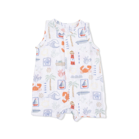 Angel Dear Children's Clothing Angel Dear Sleeveless Shortie Romper - Multiple Prints 28666334 Angel Dear Sleeveless Shortie Romper - Multiple Prints