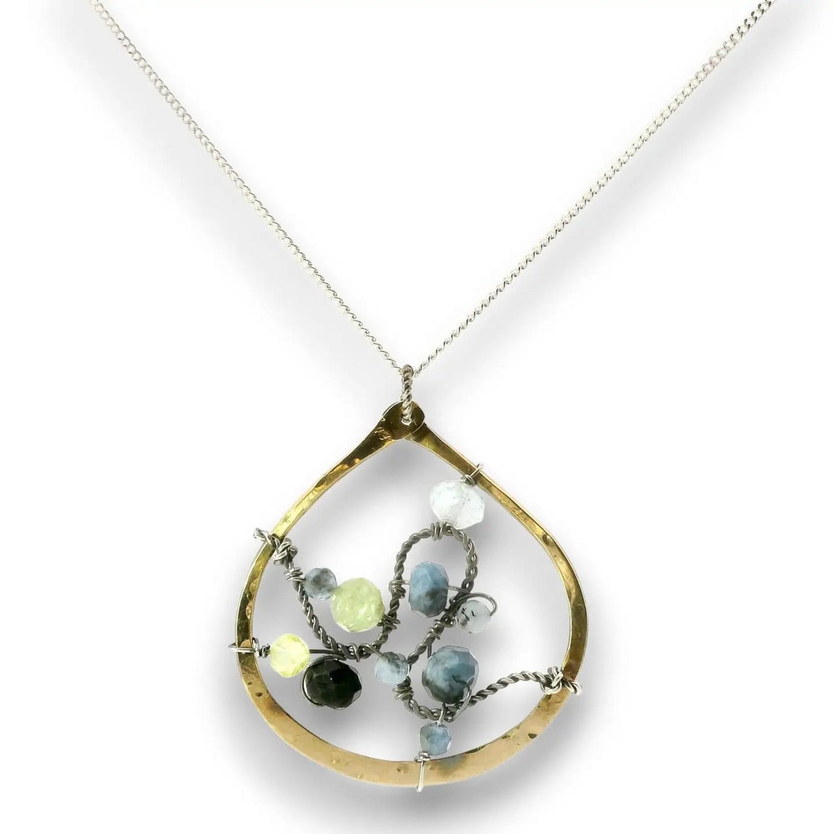 Art By Any Means Necklaces Art By Any Means Aquamarine Galaxy Continuous Wire Necklace Art By Any Means Aquamarine Galaxy Continuous Wire Necklace
