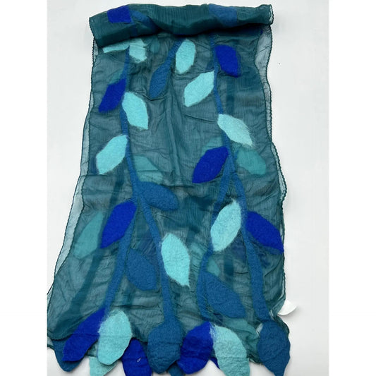 Nurbu Inc. Scarves Chiffon Leaf Merino Wool Scarf - Multiple Colors Chiffon Leaf Merino Wool Scarf - Multiple Colors
