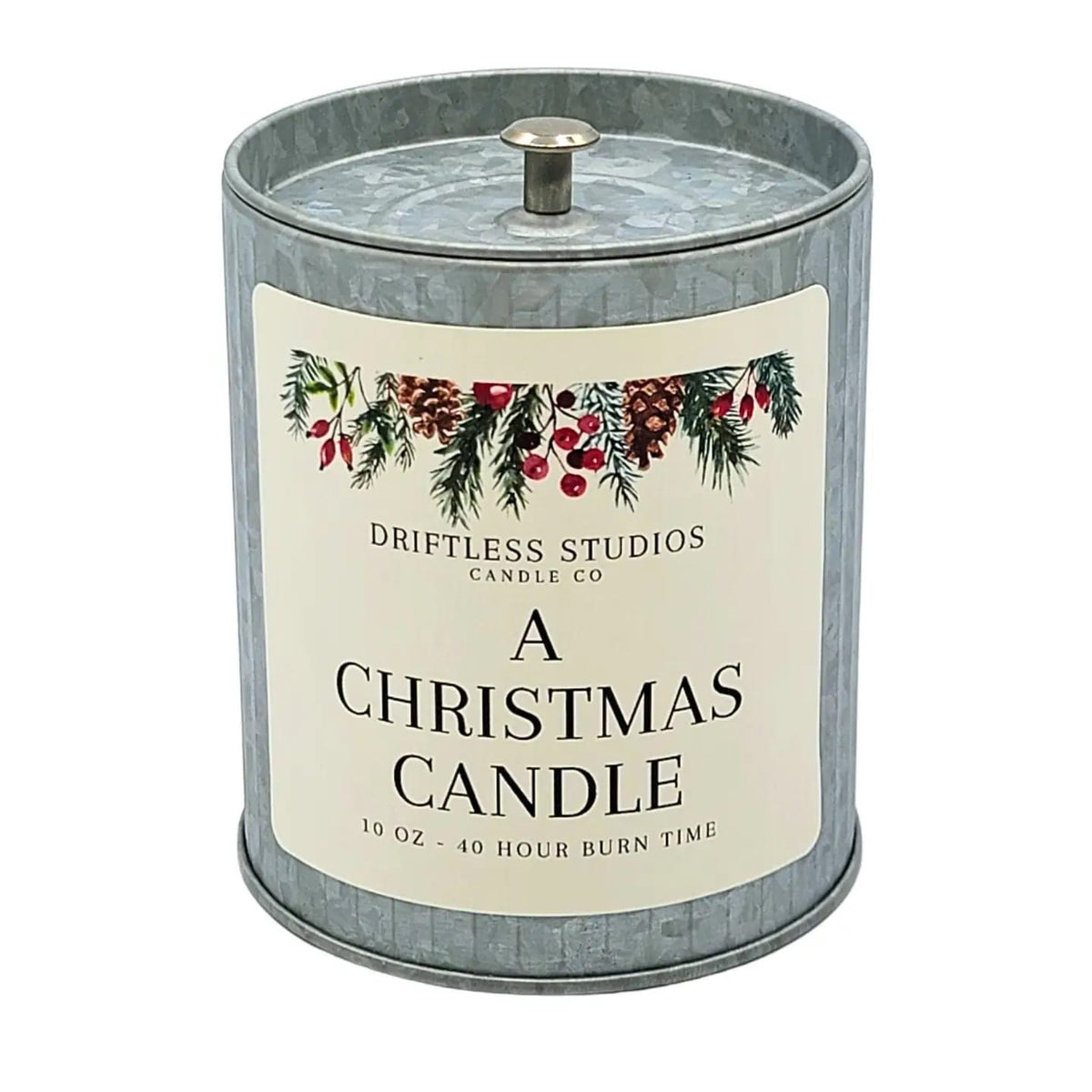 Driftless Studios Candles Christmas Tin Soy Candle Christmas Tin Soy Candle
