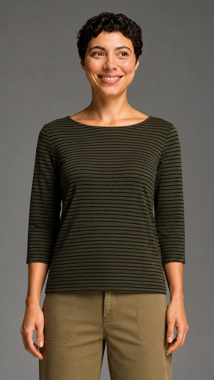 Cut Loose Tees Cut Loose Black Stripe Doublecloth Boatneck Tee- Multiple Colors Cut Loose Black Stripe Doublecloth Boatneck Tee- Multiple Colors