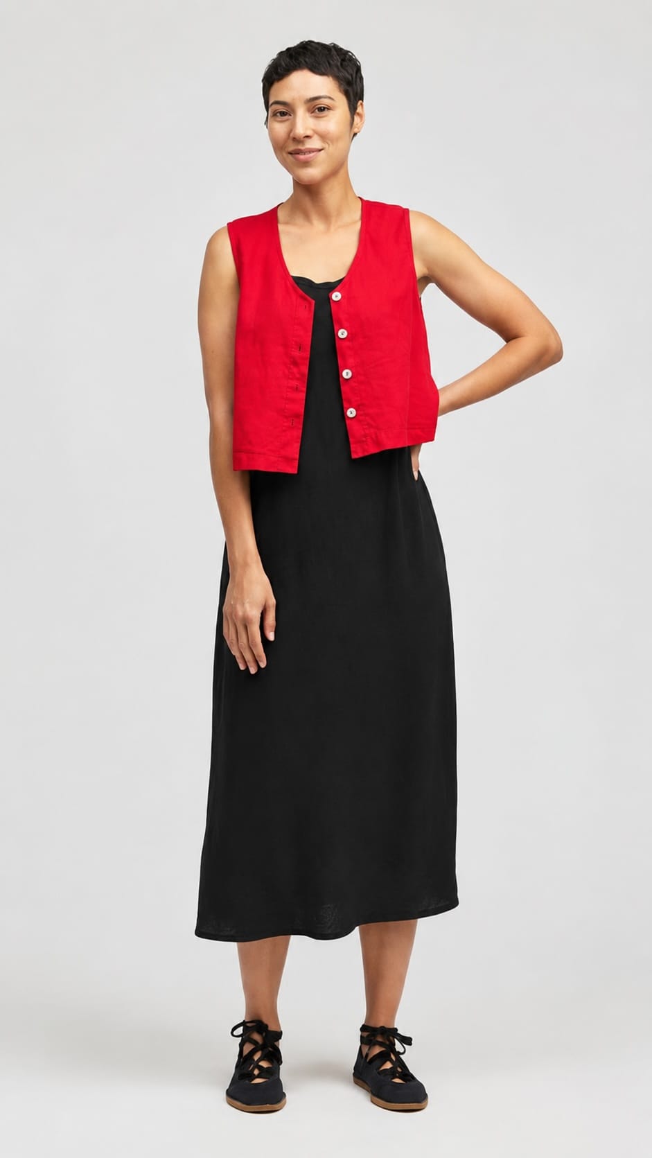 Cut Loose Vests Cut Loose Linen Cropped Vest - Multiple Colors 92335070 Cut Loose Linen Cropped Vest - Multiple Colors