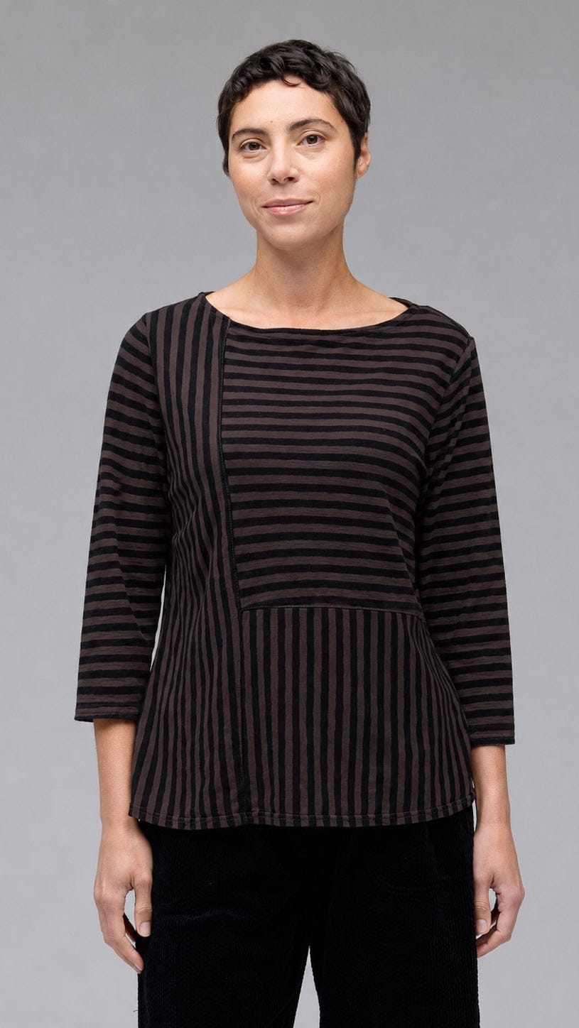 Cut Loose Tees Cut Loose Patch A-Line Boatneck Top Cut Loose Patch A-Line Boatneck Top