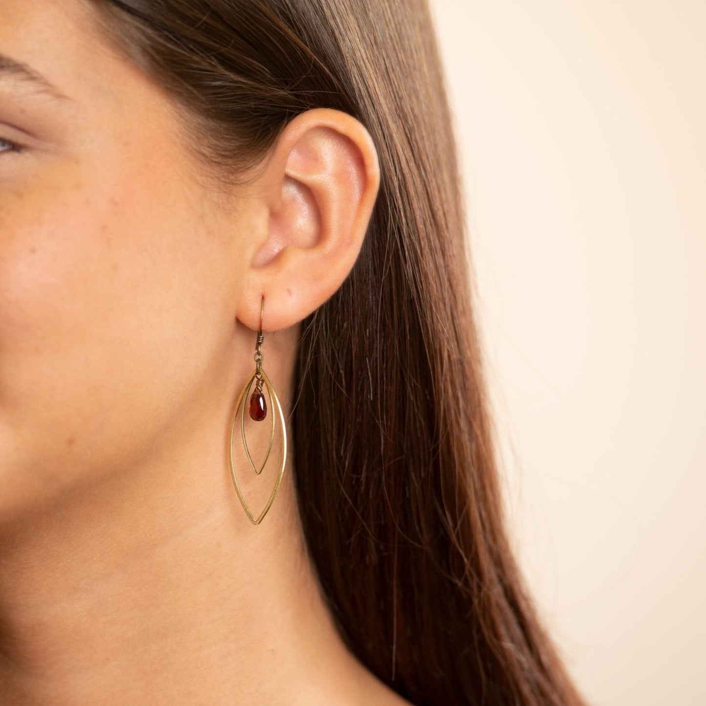 Edgy Petal Earrings Edgy Petal Garnet Double Marquis Golden Teardrop Earrings 71936165 Edgy Petal Garnet Double Marquis Golden Teardrop Earrings