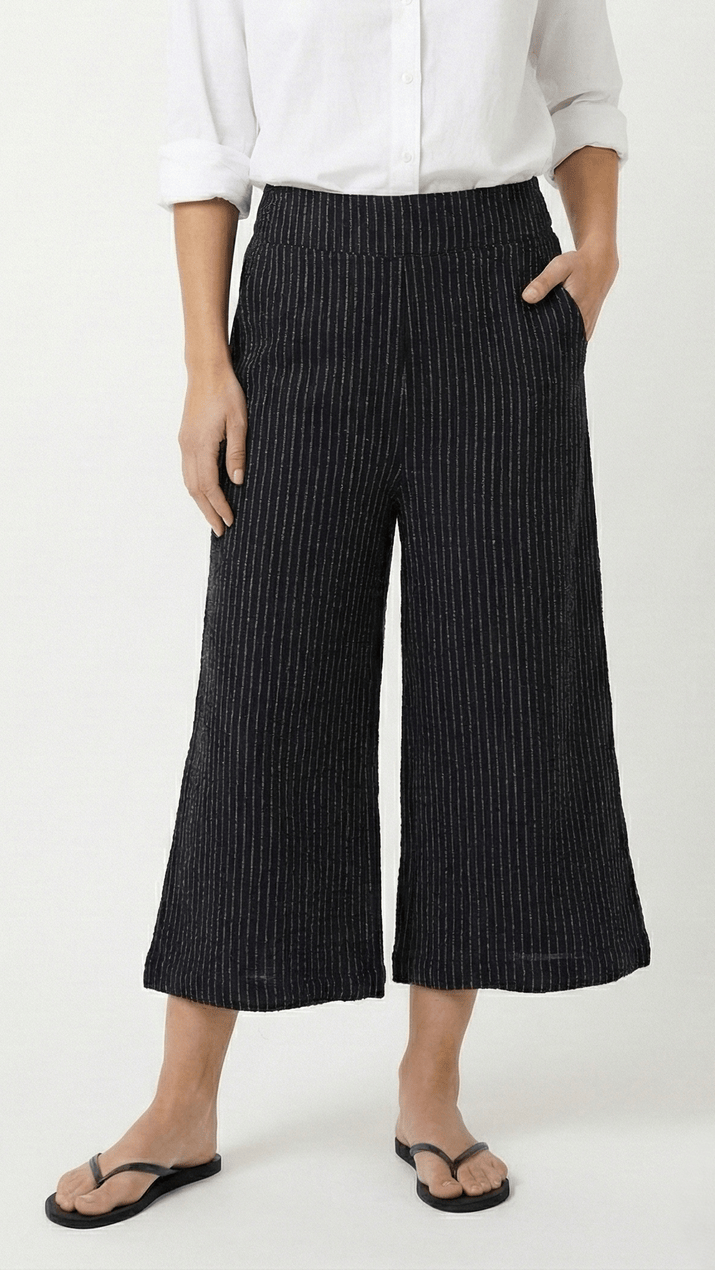 Shannon Passero Pants Shannon Passero Cotton Gauze Pinstripe Tannie Culotte Pant Shannon Passero Cotton Gauze Pinstripe Tannie Culotte Pant