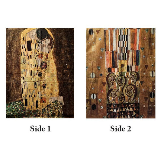 A side-by-side comparison of two panels showing parts of a gold-toned artwork, labeled Side 1 and Side 2. The image appears to be a collage or preview of a decorative art print or panel set rather than a single standalone product photo.