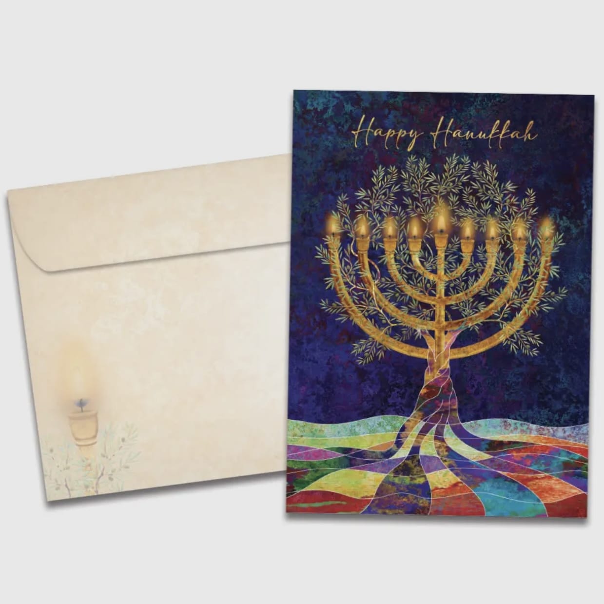 Tree-Free Greetings Cards Hanukkah Tree Greeting Card 33948894 Hanukkah Tree Greeting Card