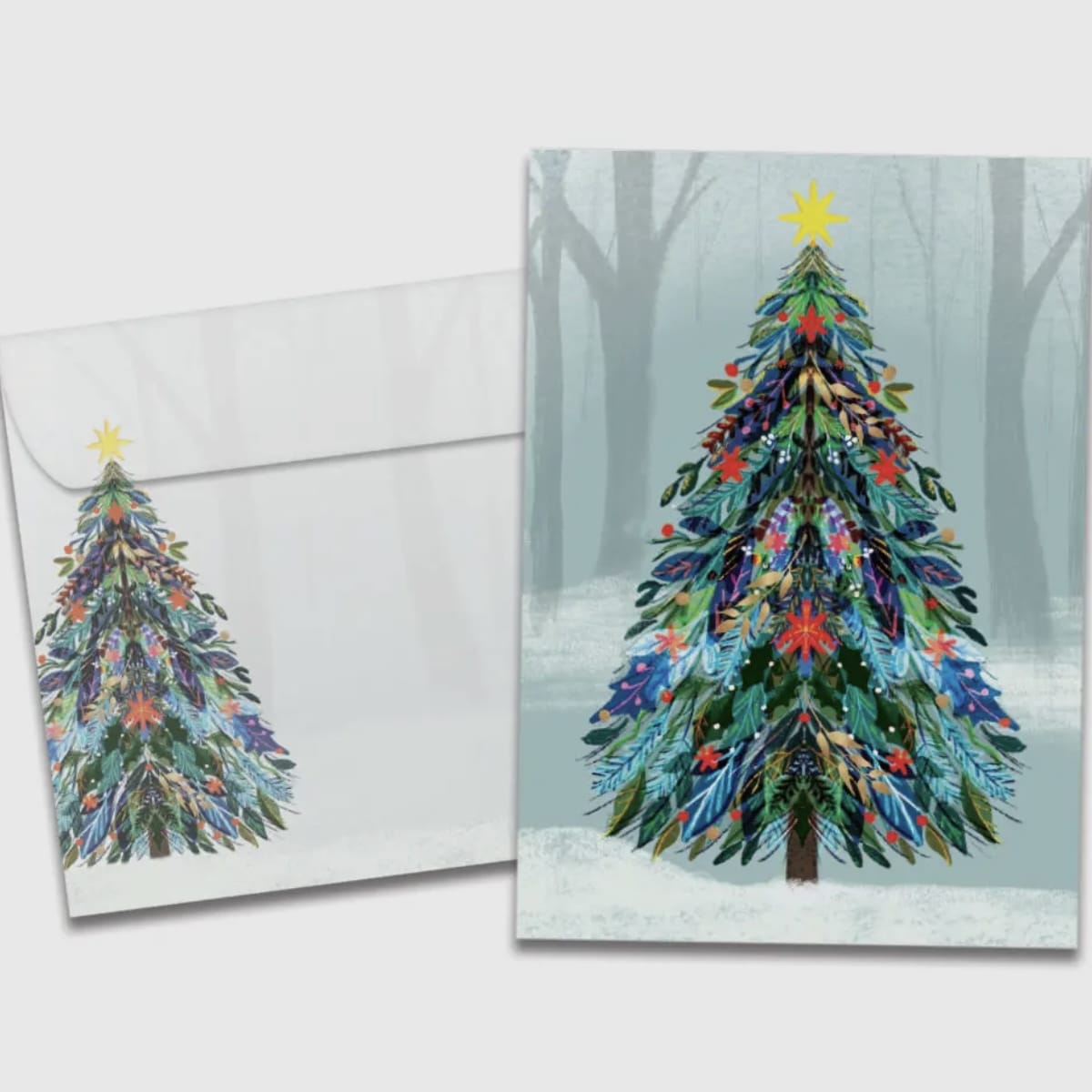 Tree-Free Greetings Cards Tree Sparkle Christmas Greeting Card 44885470 Tree Sparkle Christmas Greeting Card