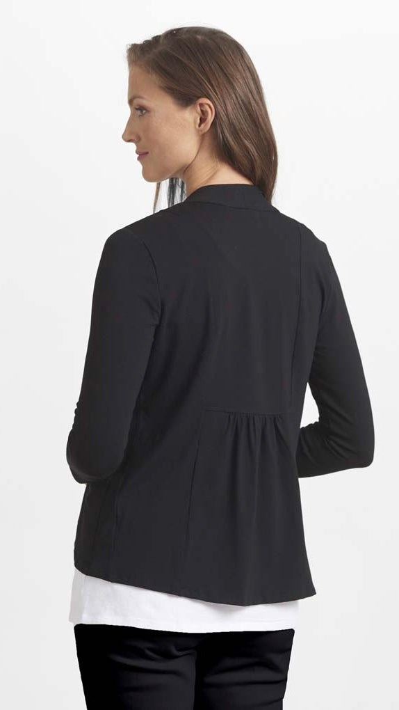 Habitat Core Travel Knit Shirred Back Open Front Jacket - Multiple Colors