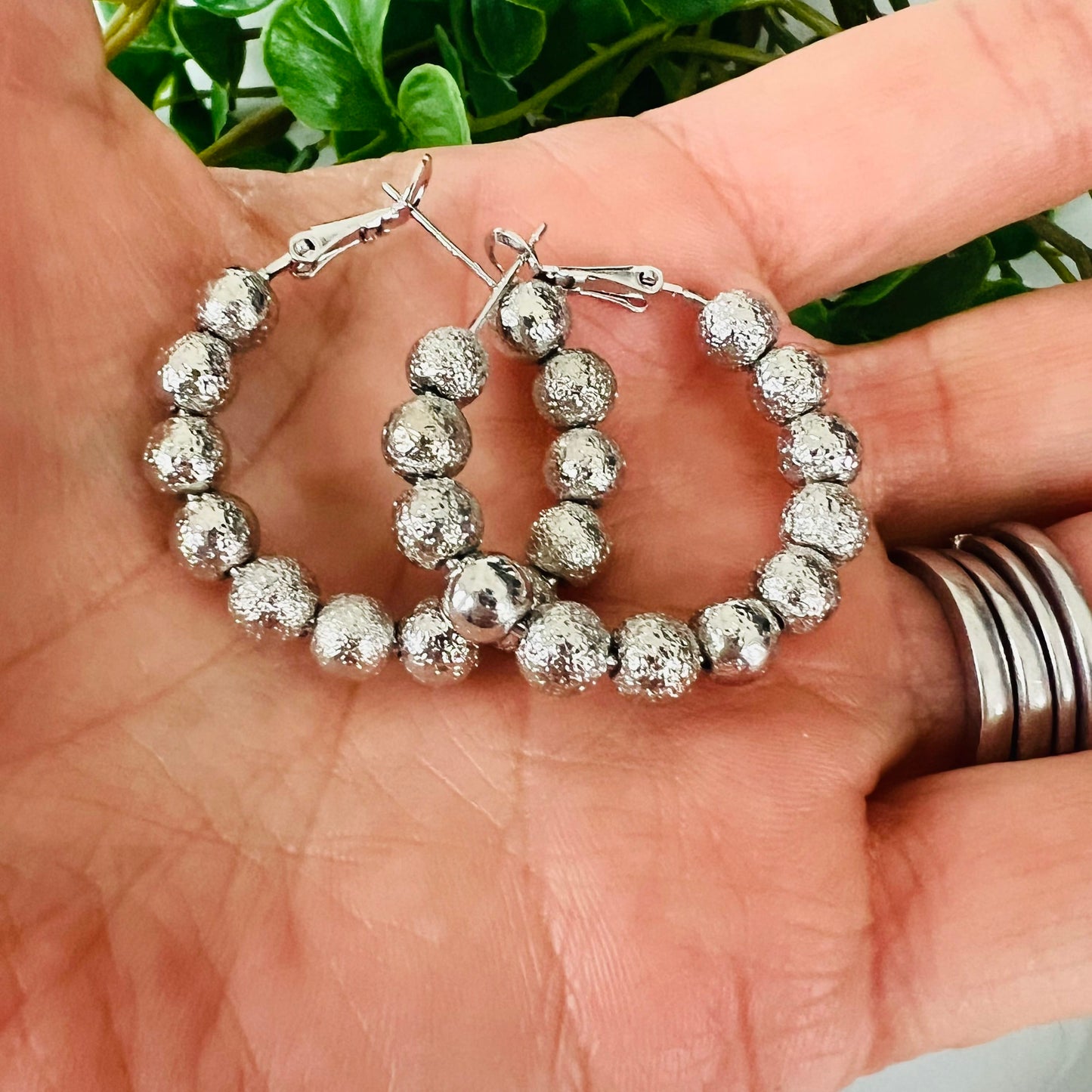 Golden Stella Jewelry Earrings Small Beaded Hoops - Multiple Colors Small Beaded Hoops - Multiple Colors