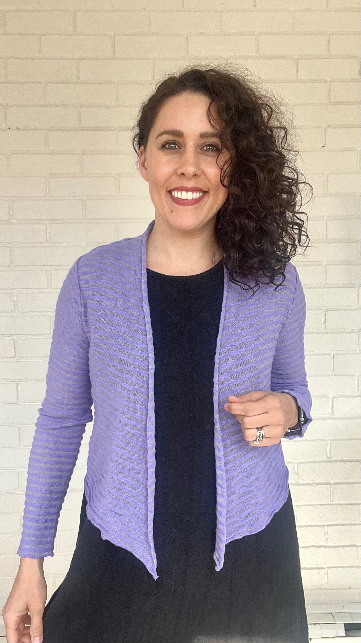 Cut Loose Vintage Stripe Cropped Cardigan - Multiple Colors