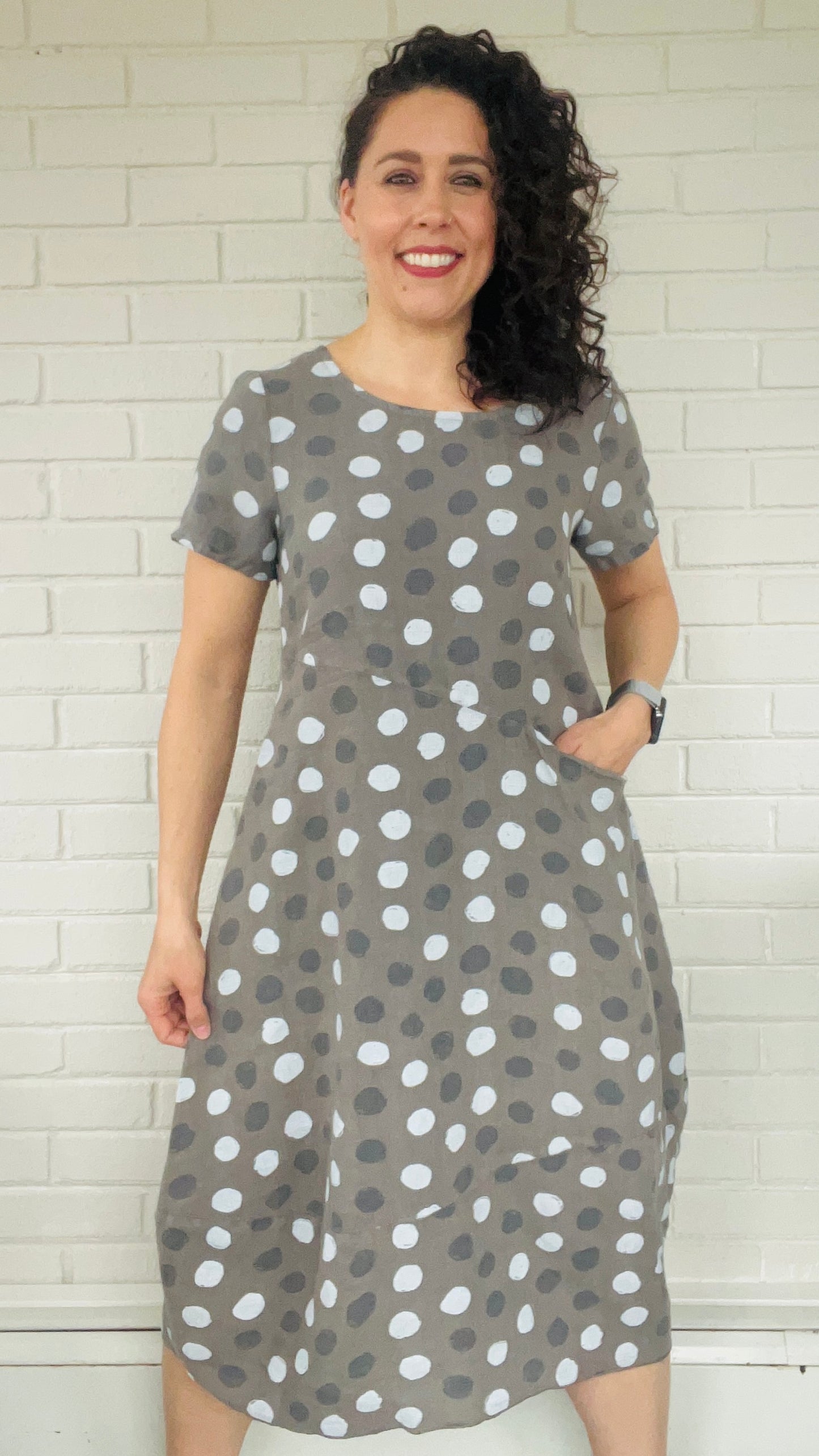 Fenini Linen Bubble Dress