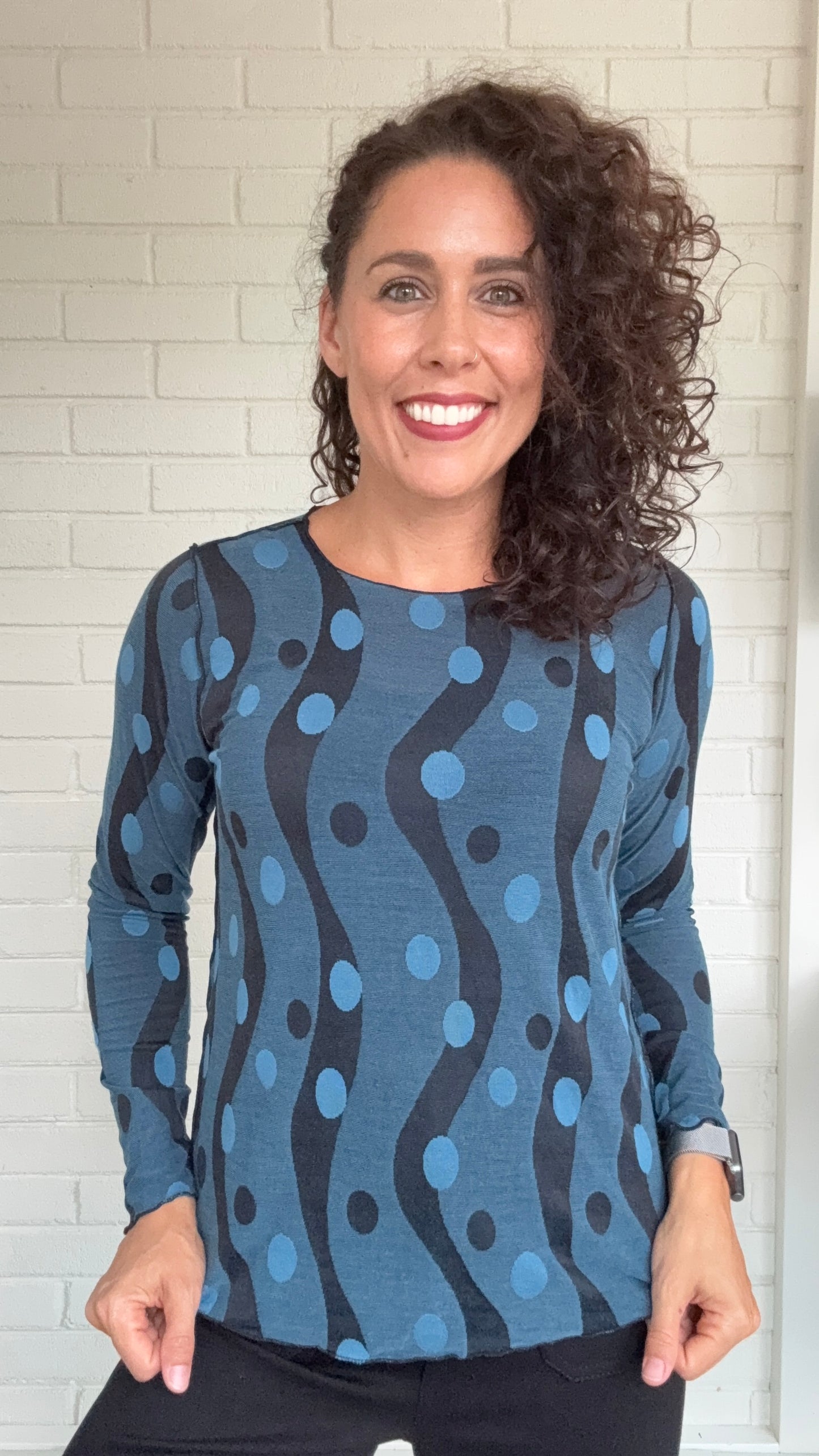 Cut Loose Dot Jacquard Pearl Edge Tee - Multiple Colors