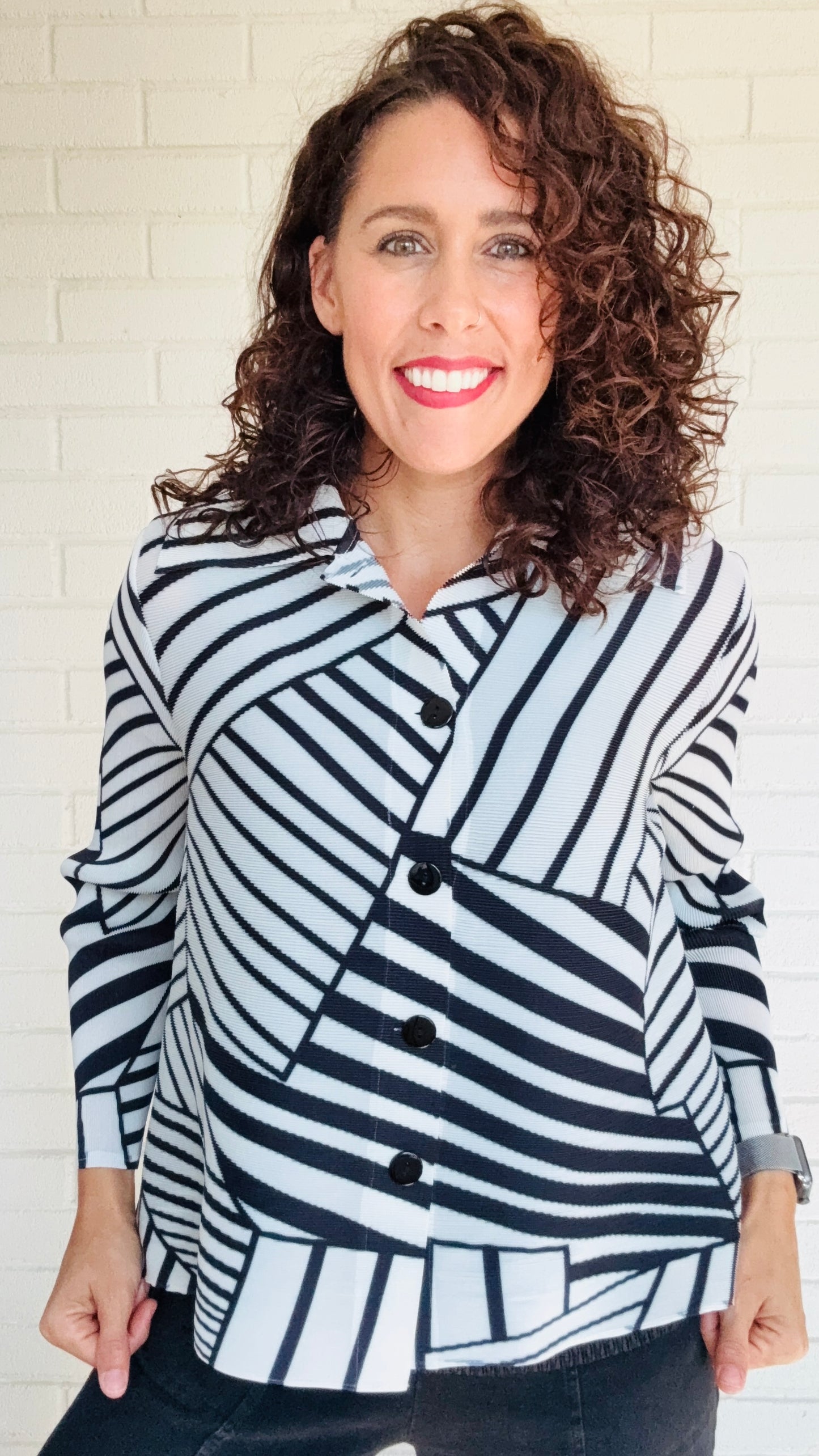 Vanite Multi Colored Jacket Top