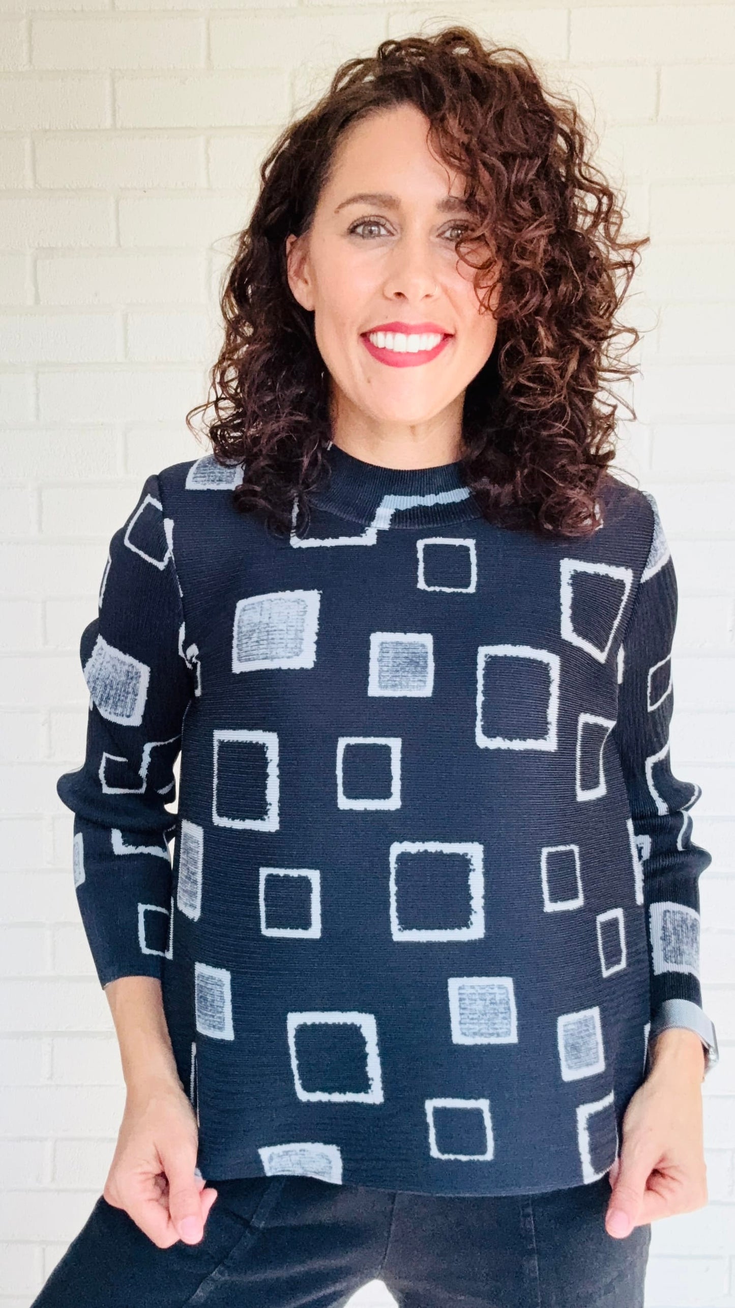 Olivia by Habitat Blouses Olivia by Habitat Parisian Pleat Bella Boxy Top Olivia by Habitat Parisian Pleat Bella Boxy Top