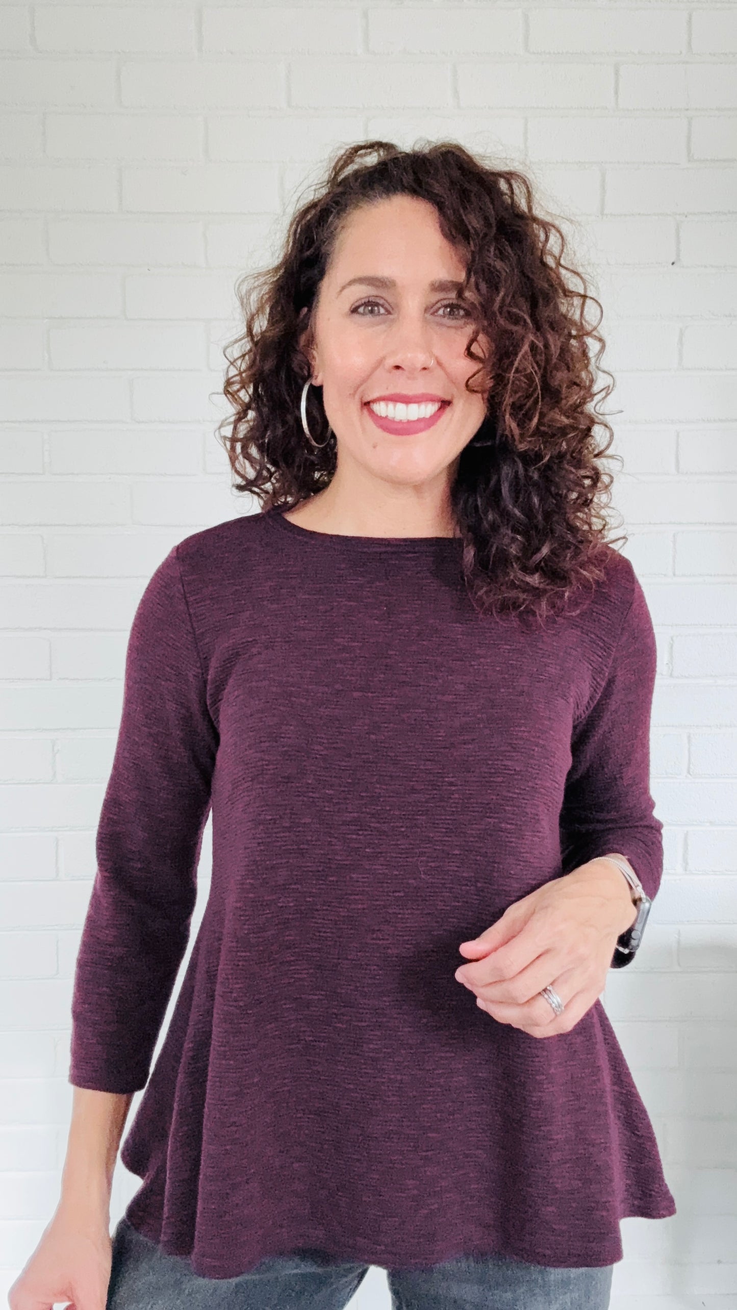 Cut Loose Crimped A-Line Boatneck Top - Multiple Colors