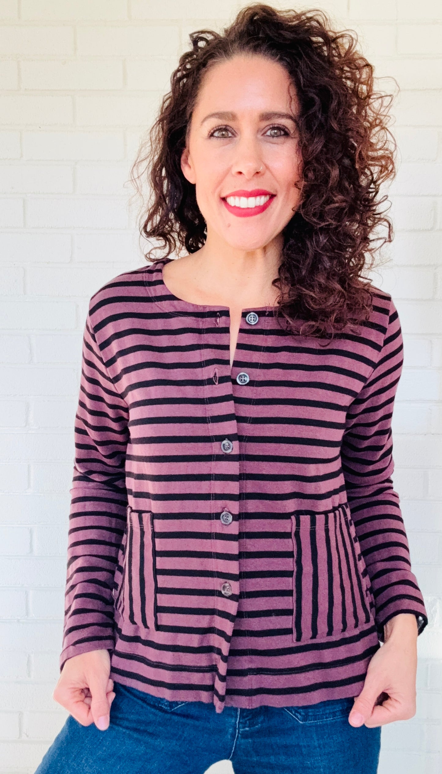 Cut Loose Black Stripe Cropped Jacket - Multiple Colors