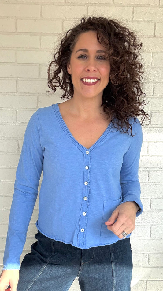 Cut Loose Cardigans Cut Loose Cotton/Linen Crop Pocket Cardigan - Multiple Colors 84597470 Cut Loose Cotton/Linen Crop Pocket Cardigan - Multiple Colors