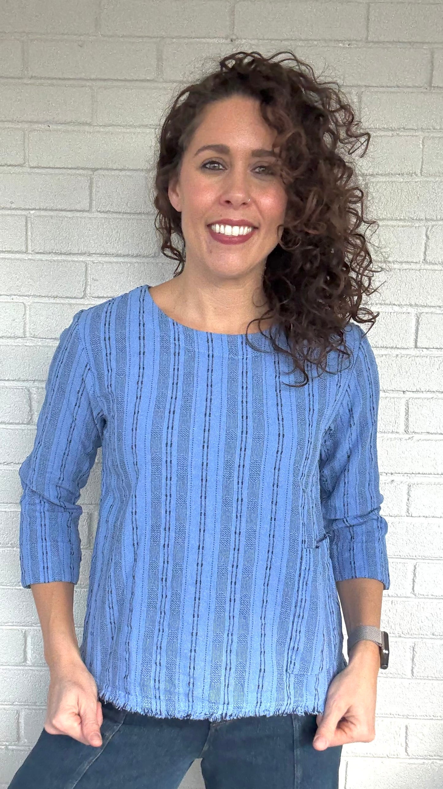 Cut Loose Tops Cut Loose Pinstripe Pocket Shell - Multiple Colors 87751134 Cut Loose Pinstripe Pocket Shell - Multiple Colors