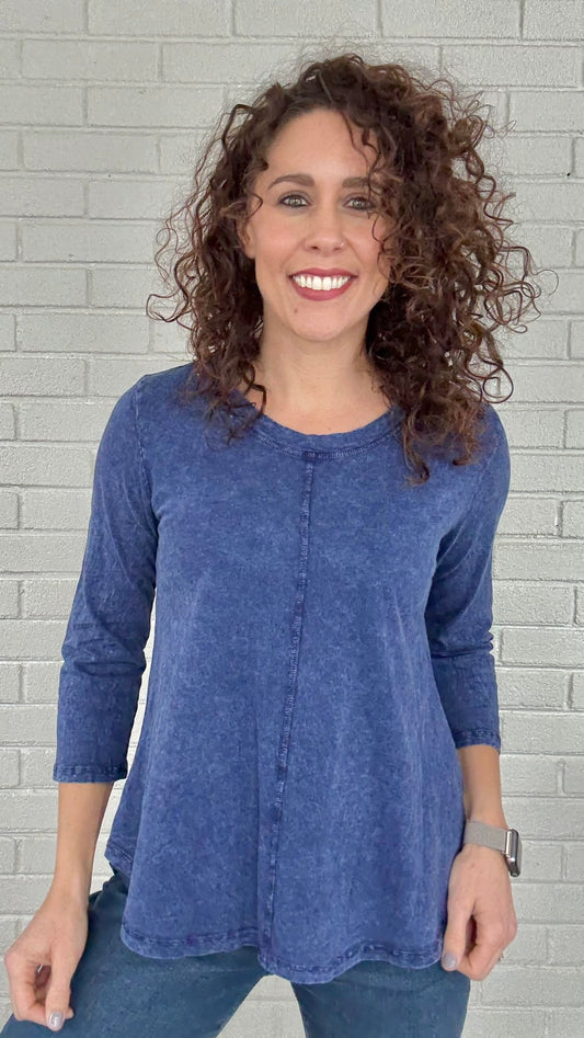 Cotton Lani Tees Cotton Lani 3/4 Sleeve Swing Tee - Multiple Colors 11842526 Cotton Lani 3/4 Sleeve Swing Tee - Multiple Colors
