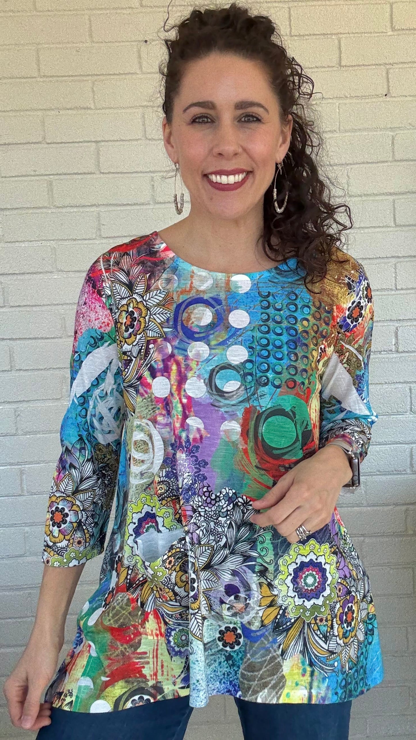 Katharina Marie Tunics Katharina Marie Slub Burnout 1-Pocket Tunic 89794782 Katharina Marie Slub Burnout 1-Pocket Tunic