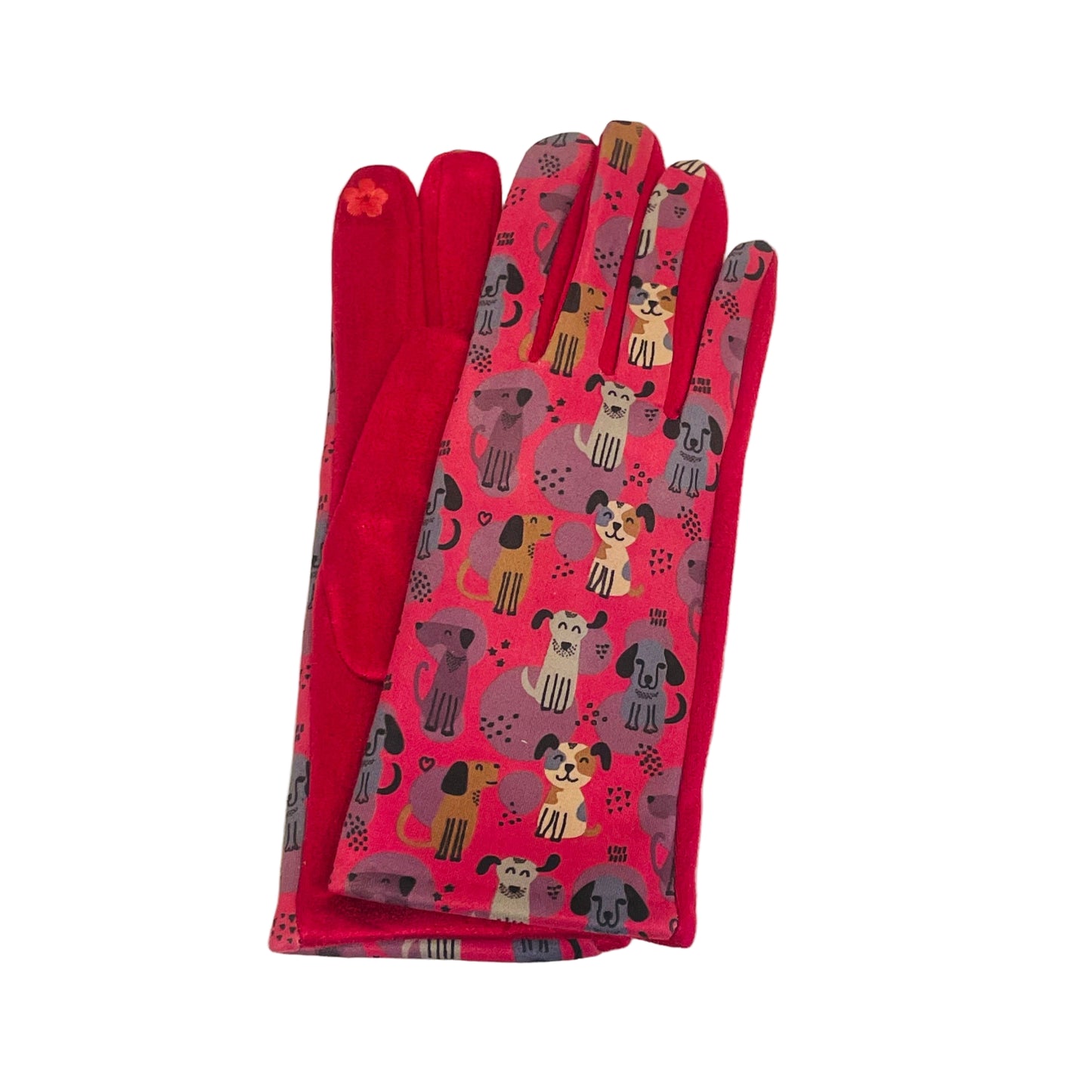 Dog Print Touch Screen Glove - Multiple Colors