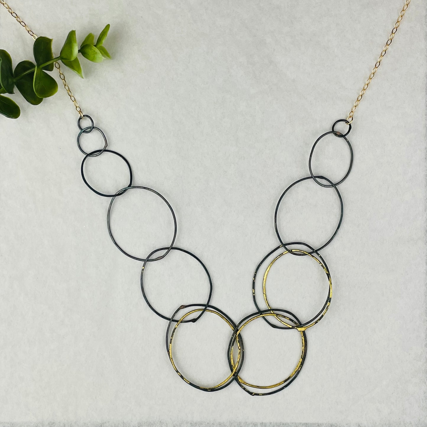 Metamorphosis Metals Long Asymmetric Link Necklace