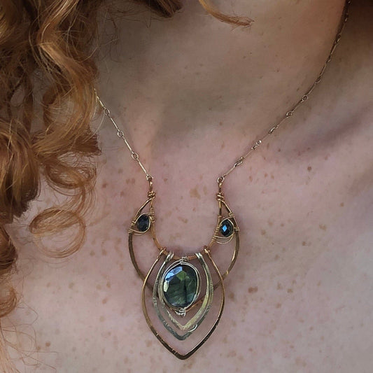 Art By Any Means Necklaces Art By Any Means Sound Wave Labradorite Necklace 89556190 Art By Any Means Sound Wave Labradorite Necklace