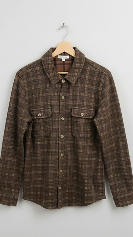 Mododoc Men's Button Downs Mododoc Long Sleeve CPO Overshirt 01471966 Mododoc Long Sleeve CPO Overshirt