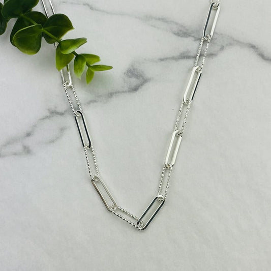 Joy Susan Necklaces Mixed Metal Paperclip Necklace - Multiple Metals 64772574 Mixed Metal Paperclip Necklace - Multiple Metals