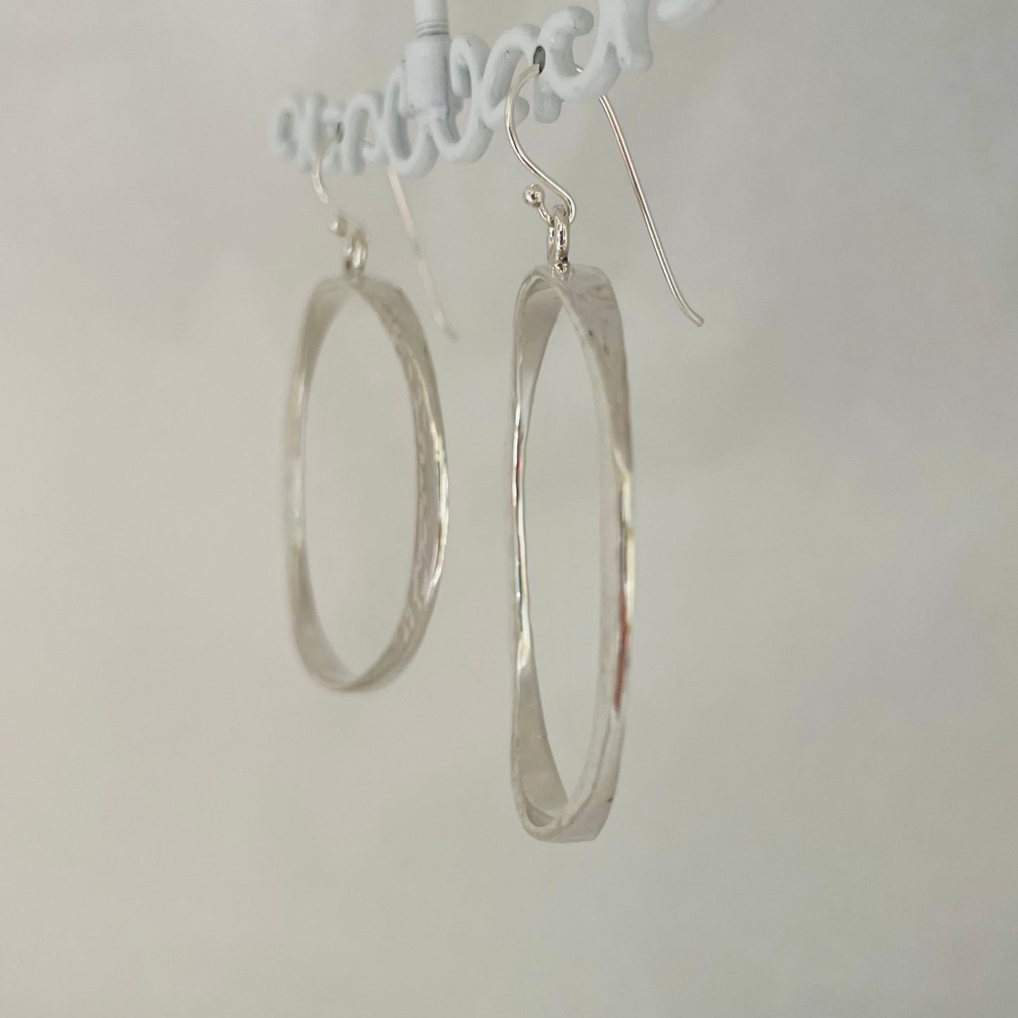 L.E. Leonard Earrings L.E. Leonard O Shaped Hammered Drop Earrings 45165790 L.E. Leonard O Shaped Hammered Drop Earrings