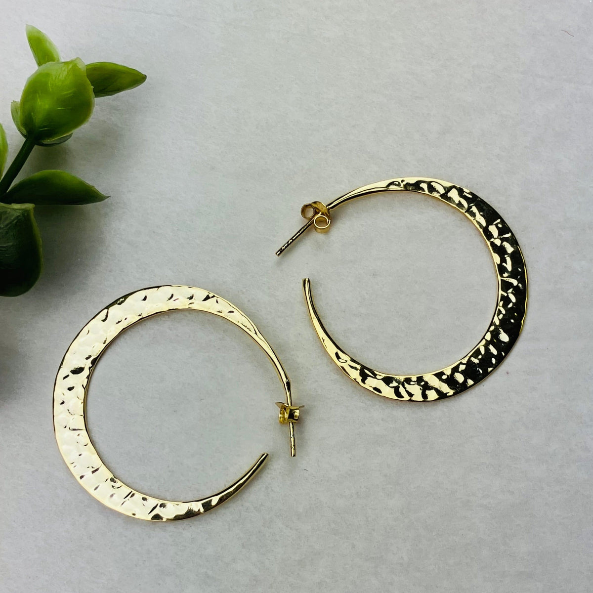 L.E. Leonard Earrings L.E. Leonard Sterling Silver Hammered Hoop Earrings- Multiple Metals 26215134 L.E. Leonard Sterling Silver Hammered Hoop Earrings- Multiple Metals