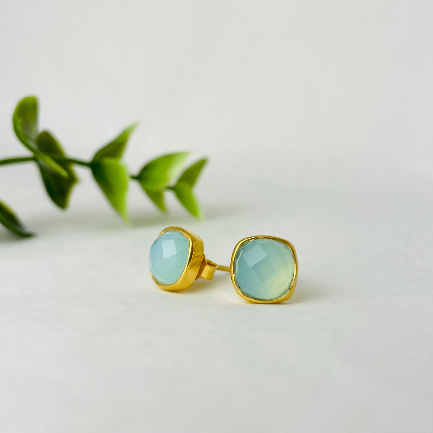 Treisi Jewelry Cushion Stud Earrings - Multiple Stones
