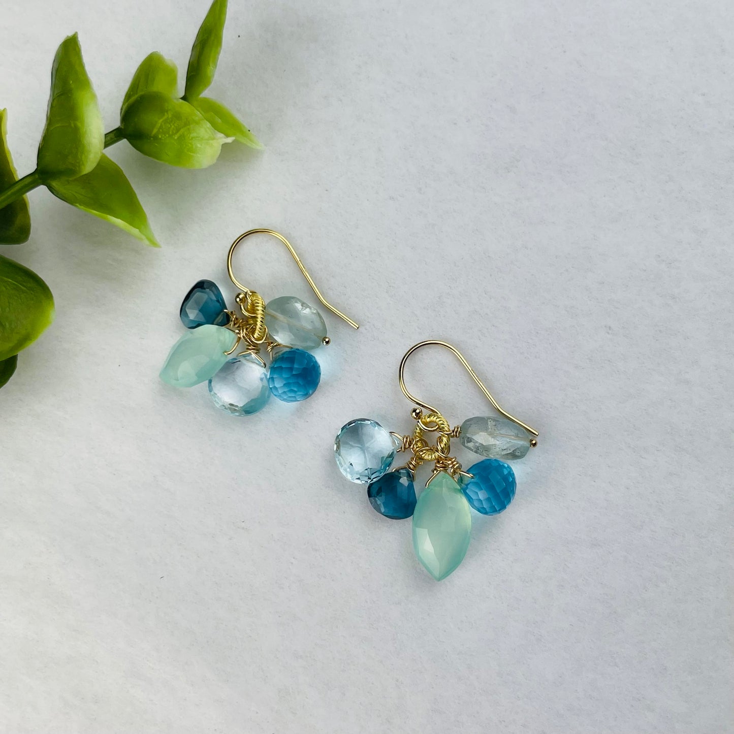 Treisi Jewelry Earrings Treisi Jewelry 14k Gold Cluster Earrings - Multiple Colors 12561630 Treisi Jewelry 14k Gold Cluster Earrings - Multiple Colors