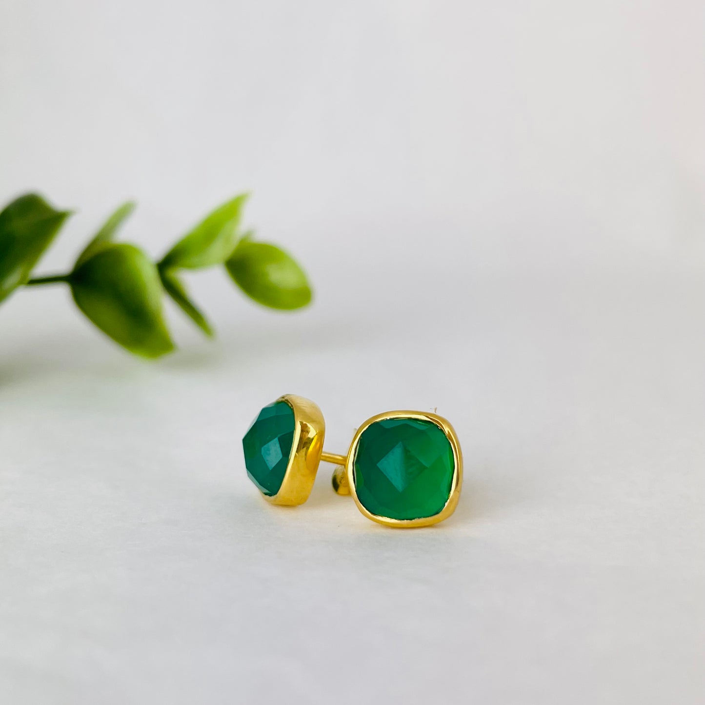 Treisi Jewelry Cushion Stud Earrings - Multiple Stones