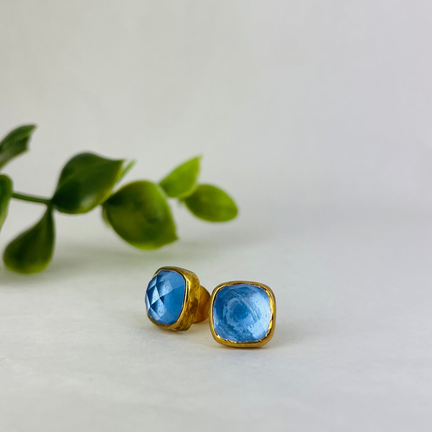 Treisi Jewelry Cushion Stud Earrings - Multiple Stones