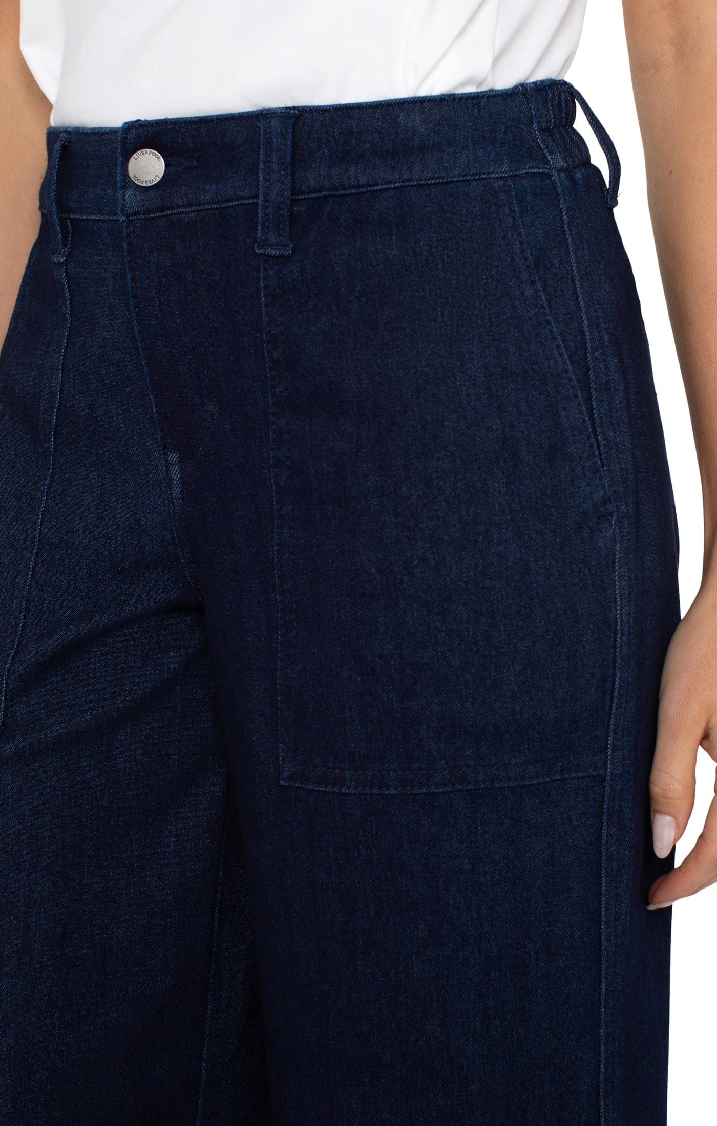 Liverpool Pants Liverpool Wide Leg Cargo Denim Pant Liverpool Wide Leg Cargo Denim Pant