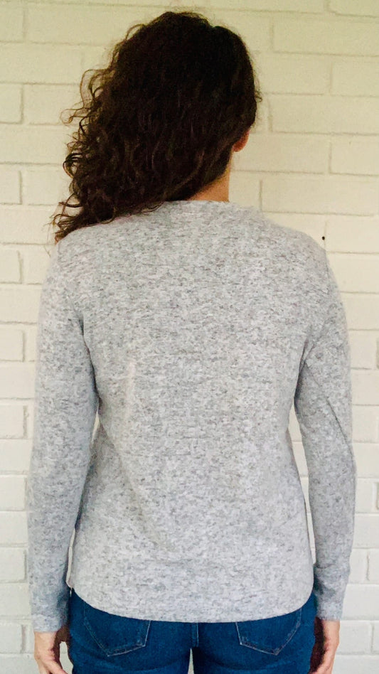 La Cera Tops La Cera Fleece V-Neck Pullover Top - Multiple Colors La Cera Fleece V-Neck Pullover Top - Multiple Colors