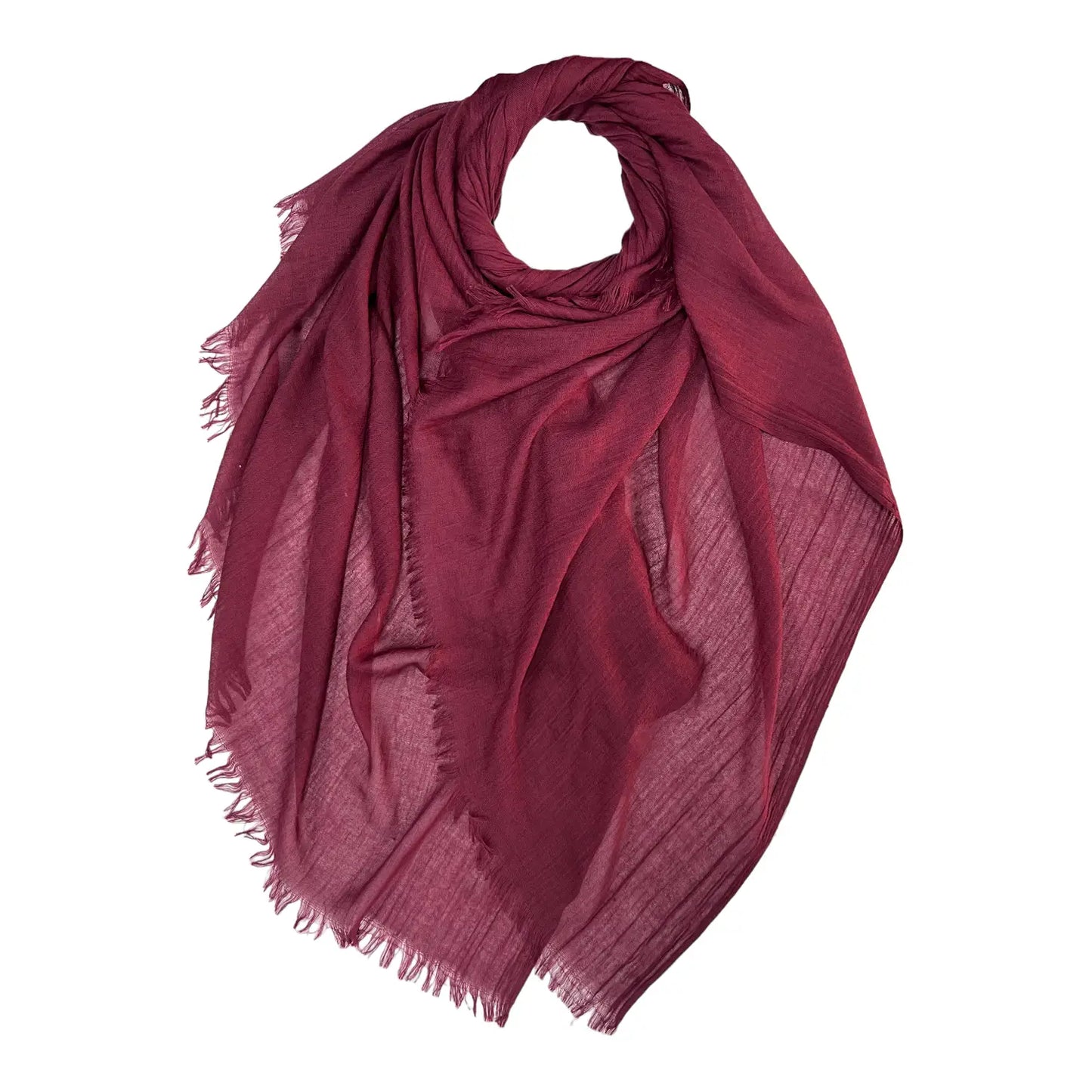 London Scarves Solid Fringe Lightweight Scarf - Multiple Colors