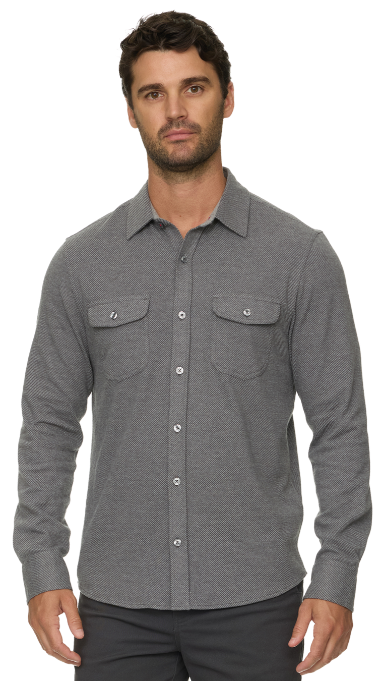 Flag & Anthem Hero Solid Twill Knit Flannel Shirt