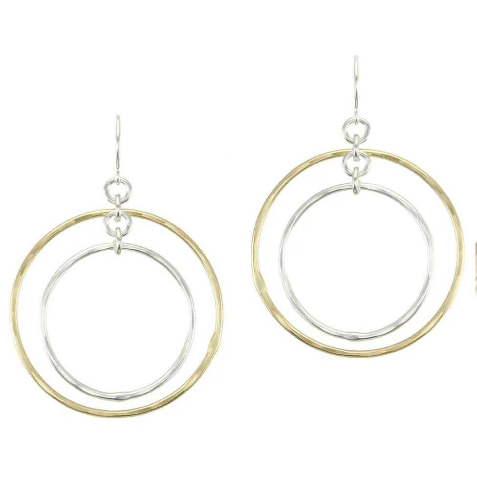Marjorie Baer Earrings Marjorie Baer Sculptural Rings Wire Earrings - E1704DW Marjorie Baer Sculptural Rings Wire Earrings - E1704DW