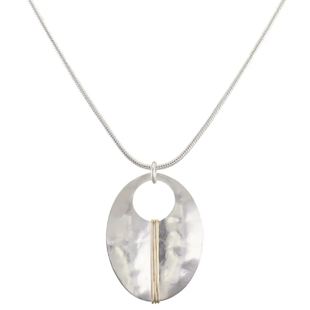 Marjorie Baer Necklaces Marjorie Baer Wrapped Oval Necklace - N1755RD Marjorie Baer Wrapped Oval Necklace - N1755RD