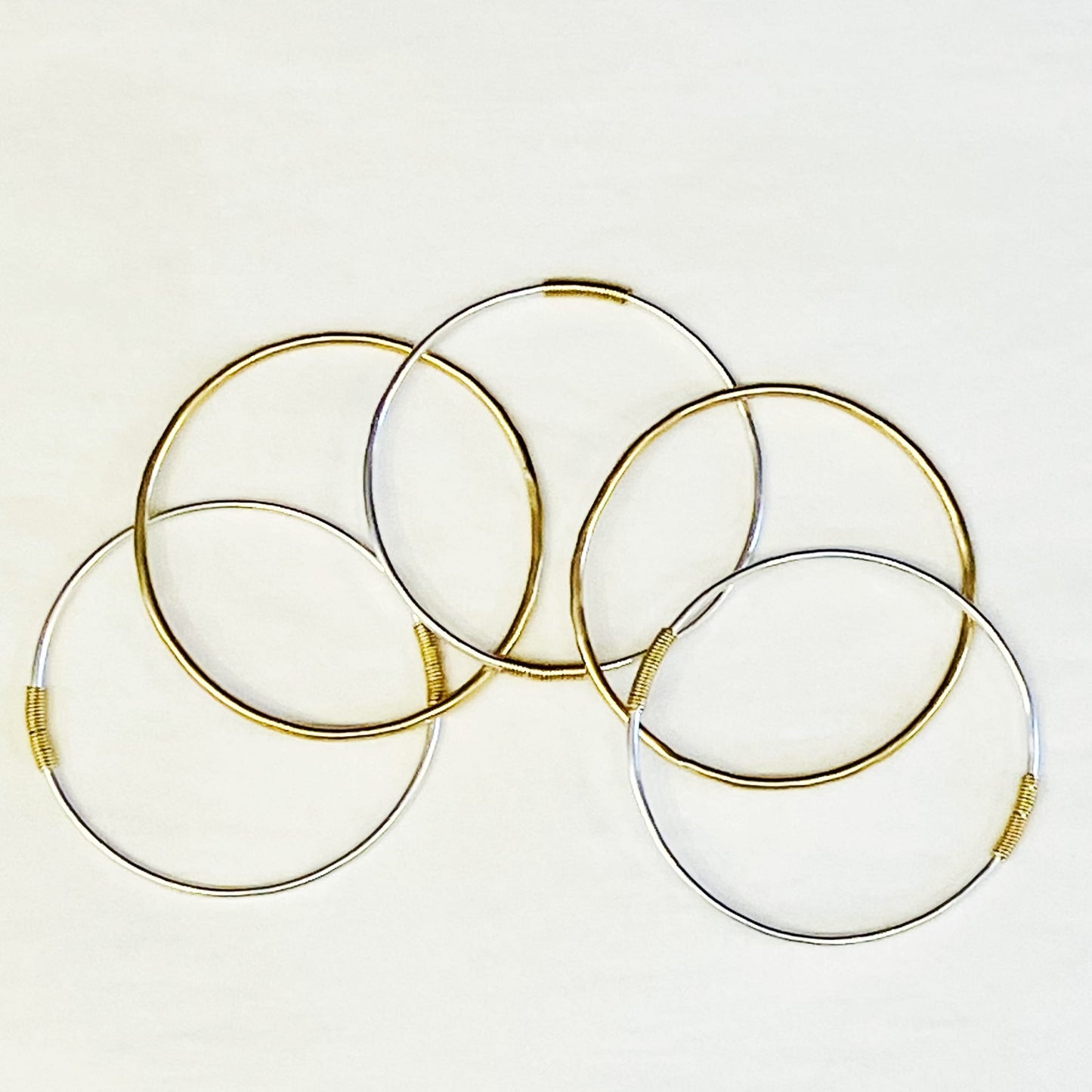Marjorie Baer Bracelets Marjorie Baer Bangle Set - BR8136D 26502878 Marjorie Baer Bangle Set - BR8136D gold silver brass