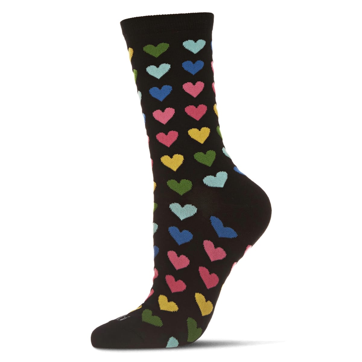 MeMoi Socks MeMoi Multicolored Hearts Bamboo Crew Socks 80754654 MeMoi Multicolored Hearts Bamboo Crew Socks