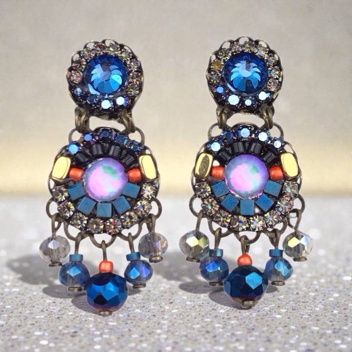 Melizi Jewelry Earrings Melizi Jewelry Grey Horizon Crystal Earrings 31857886 Melizi Jewelry Grey Horizon Crystal Earrings