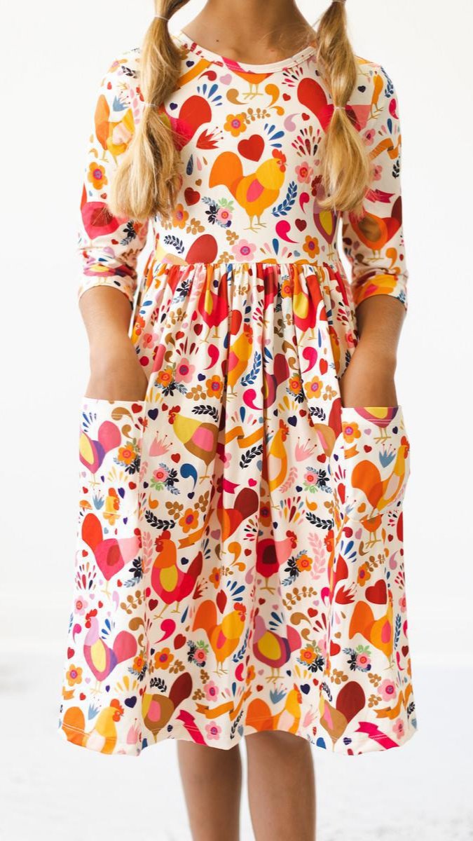Mila & Rose Pocket Twirl Dress - Multiple Colors